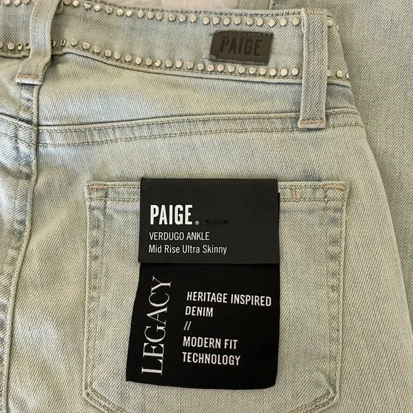 Paige studded Verdugo ankle denim in studded imperial - Picture 11 of 16